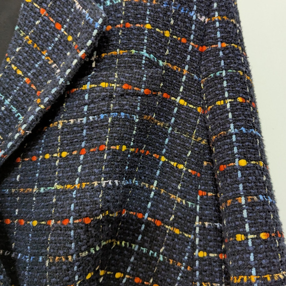 Veronica Beard Rumer Dickey Jacket Blue Tweed Double Breasted Size 8 Preowned - Picture 7 of 12